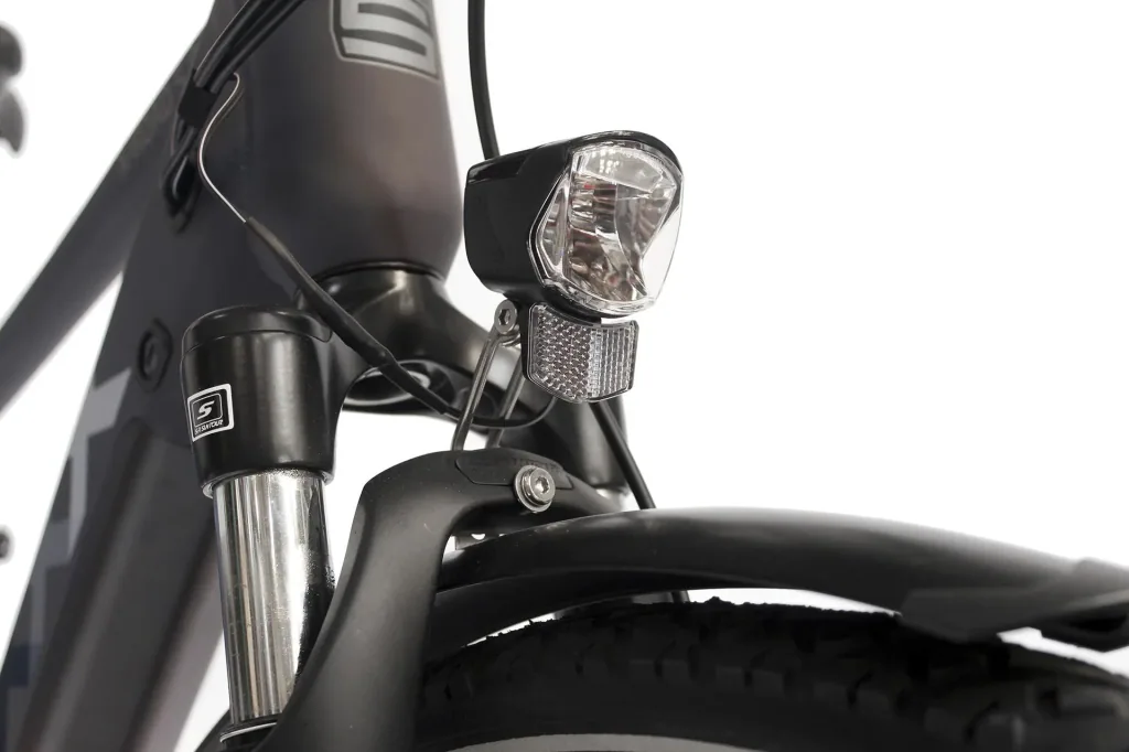 Herren Trekking E-Bike, 28 Zoll, Rahmenhöhe 50 cm 9-Gang Kettenschaltung, schwarz, Kempten