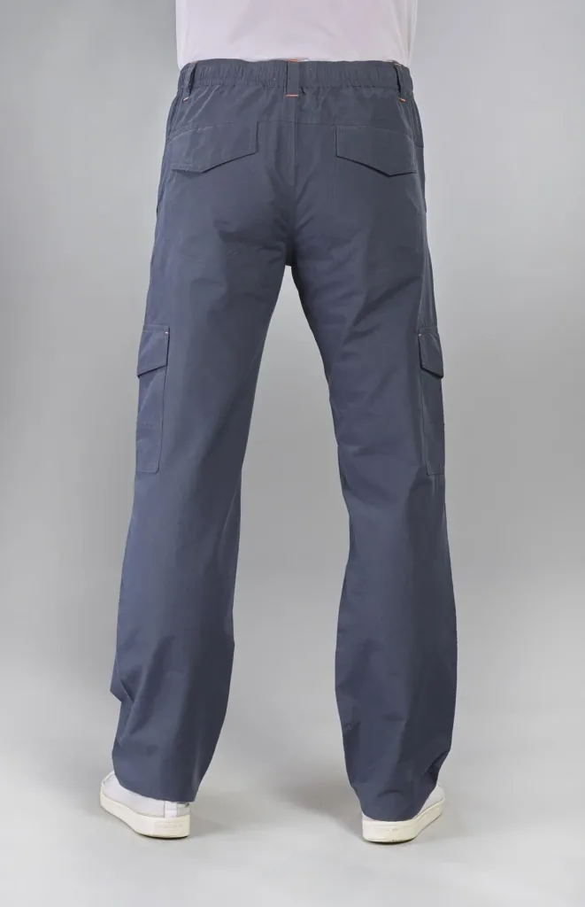 Trekkinghose mit Gummizug, Farbe blau/grau, Gr.48