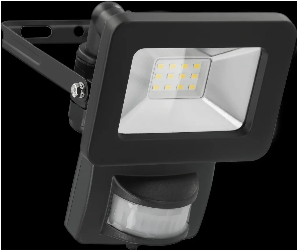 LED Außenstrahler mit Bewegungsmelder schwarz, 10W - 850lm