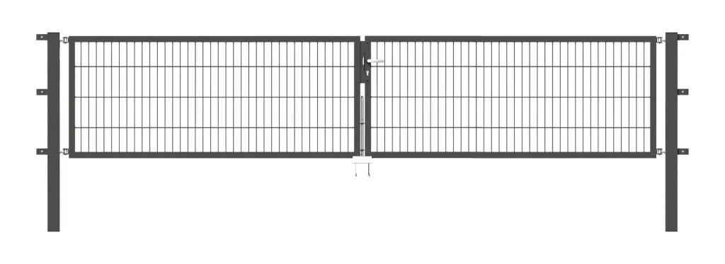 Doppeltor Flexo mit Zubehör, anthrazit, Breite 400 cm, Höhe 80 cm, PF: 8 x 8 cm