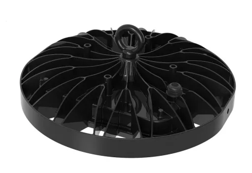 LED-HighBay in UFO-Form bietet 200 W, 20100 lm, 5000 K (neutralweiß) und IP65 Schutz.