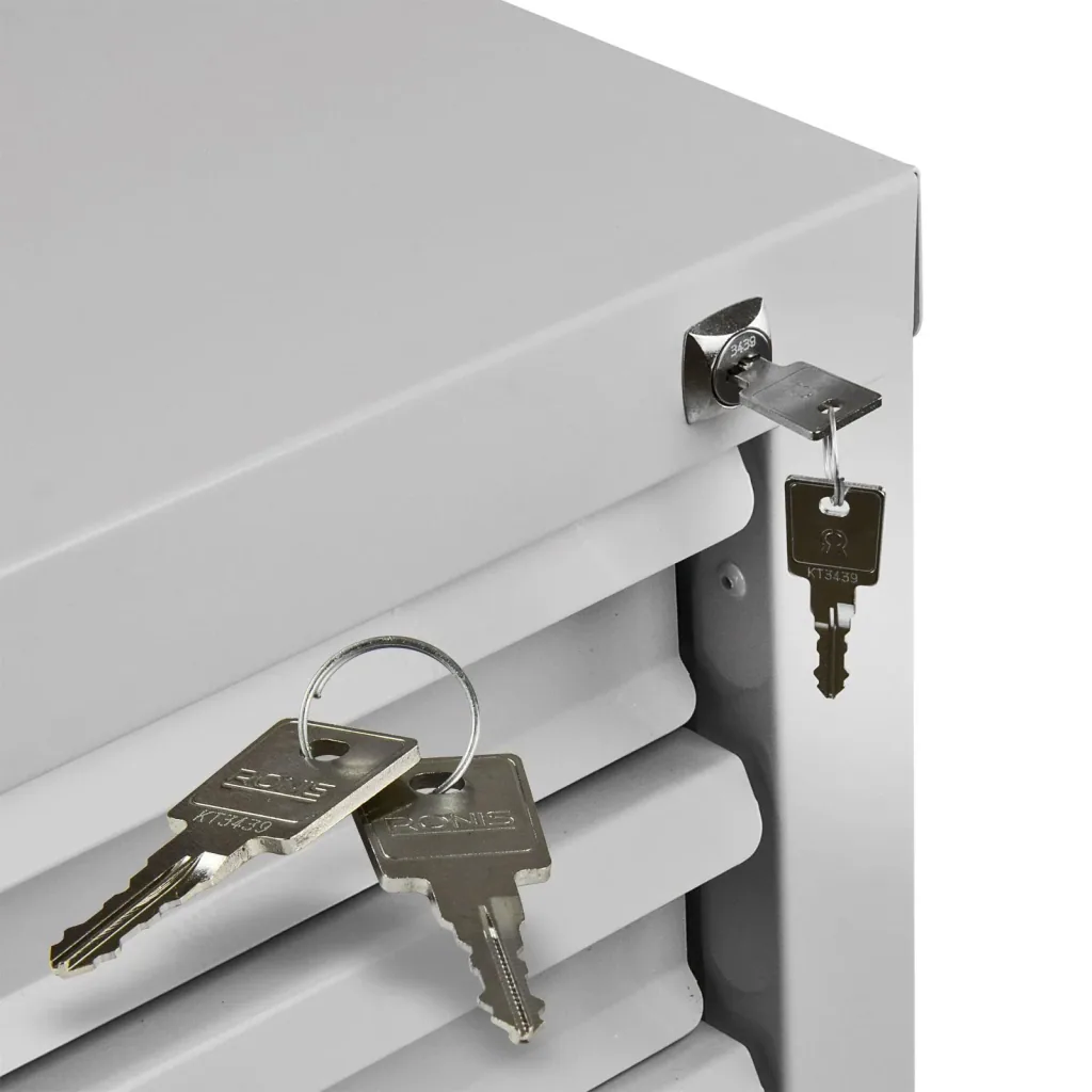 Schubladenschrank / Werkzeugschrank mammut, 9 Schubladen, RAL 7035