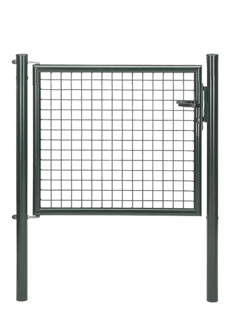 Wellengitter-Einzeltor mit Zubehör, anthrazit-metallic, Breite 100 cm, Höhe 100 cm