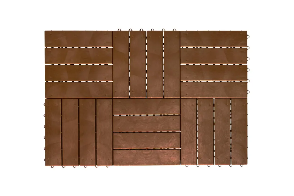 Gartenplatten, Holzdielen-Optik, 30 x 30 cm, 6er-Set