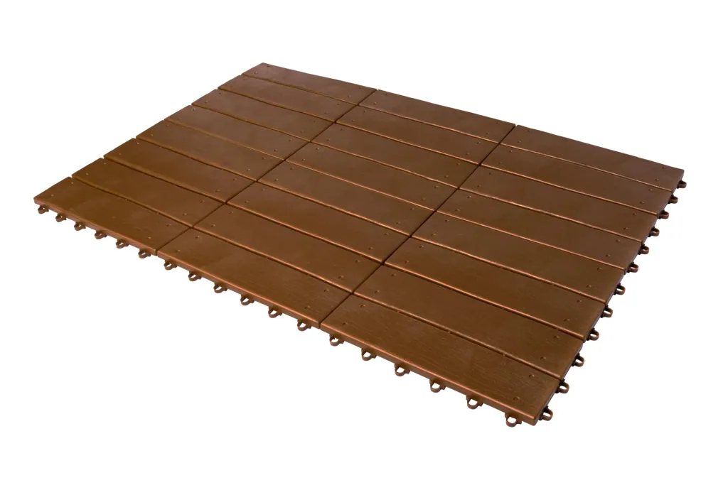 Gartenplatten, Holzdielen-Optik, 30 x 30 cm, 6er-Set