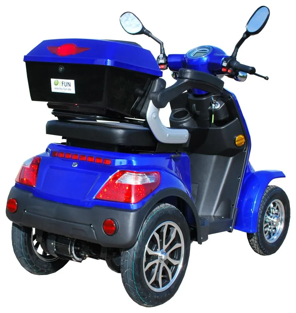 E-Scooter blau - 4 Räder - 25 km/h - Seniorenmobil