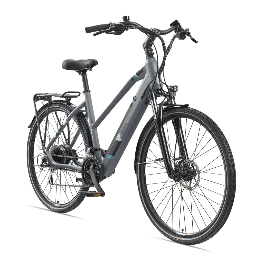 Damen Alu Trekking E-Bike, 28 Zoll, Rahmenhöhe 50 cm, 24-Gang Kettenschaltung, grau, XC940 Expedition