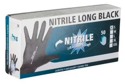 Nitrilhandschuhe, 50 Stück, Größe M, schwarz