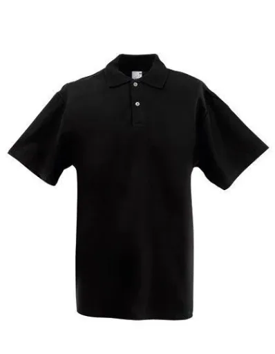 Poloshirt mit Piquestruktur, Farbe schwarz, Gr.M