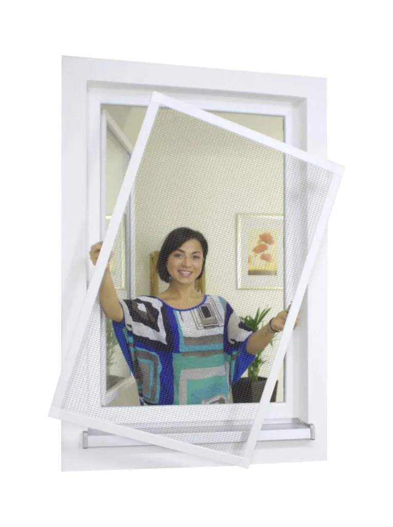 Insektenschutz-Spannrahmenset Premium für Fenster 100 x 120 cm, Farbe weiß