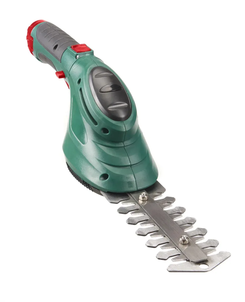 2 in 1 LI-ION Gras- und Heckenschere, 3,6 Volt + Kettensägenreiniger 400 ml