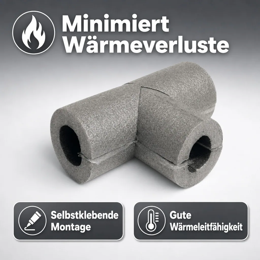 Selbstklebendes Rohr-Isolierungs-T-Stück, 18mm x 13mm