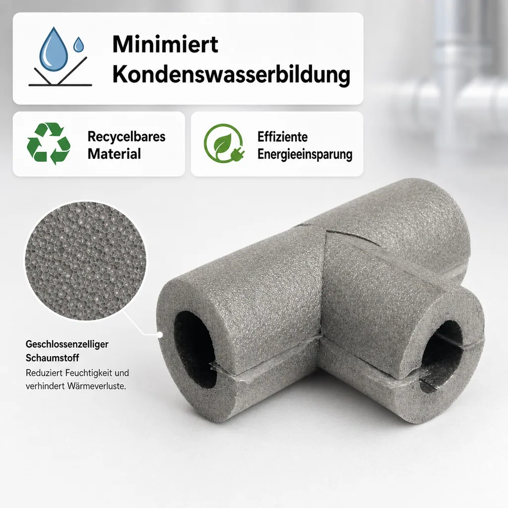 Selbstklebendes Rohr-Isolierungs-T-Stück, 18mm x 13mm