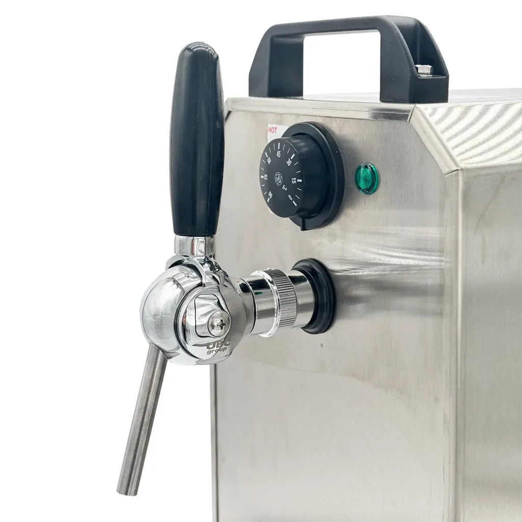 UBC Group Glühwein Spender Edelstahl mit Selbstansaugender Pumpe, 40 L/h, 220 V