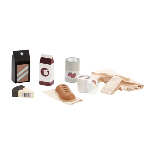 Kids Concept Holz Lebensmittel mit Stoffbeutel