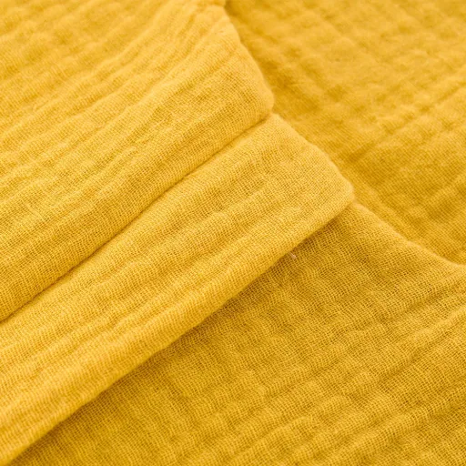 Träumeland Liebmich Sommerschlafsack baby, Schlummersack - Baumwollmusselin senfgelb, Grösse: 60