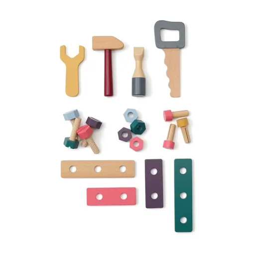 Kids Concept Spiel Werkzeugkiste Holz natur