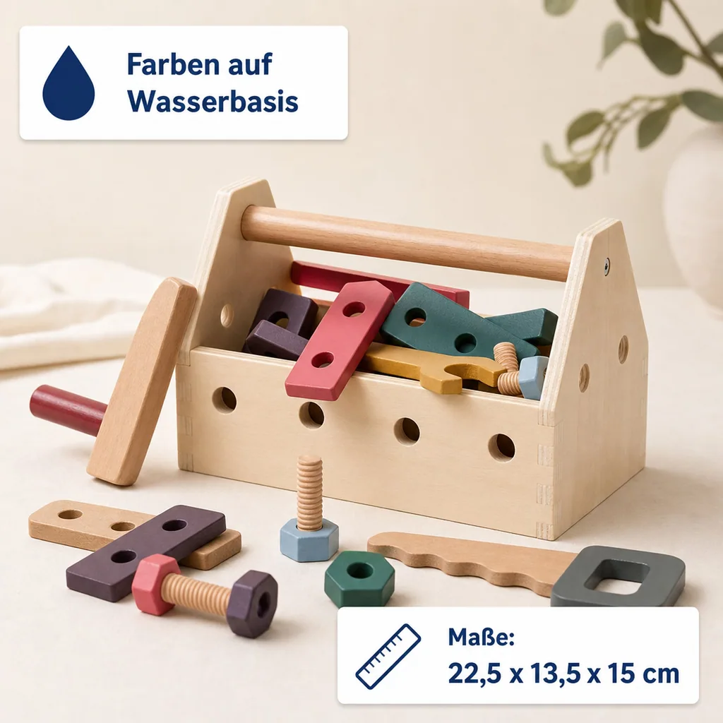 Kids Concept Spiel Werkzeugkiste Holz natur