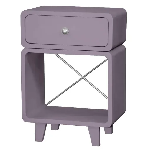 Laurette Nachttisch Chevet Zzzz, Farbe: taupe