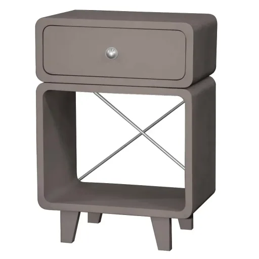 Laurette Nachttisch Chevet Zzzz, Farbe: taupe