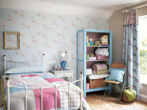 Little Sanderson Abracazoo Tapete Blumen Pferde rosa