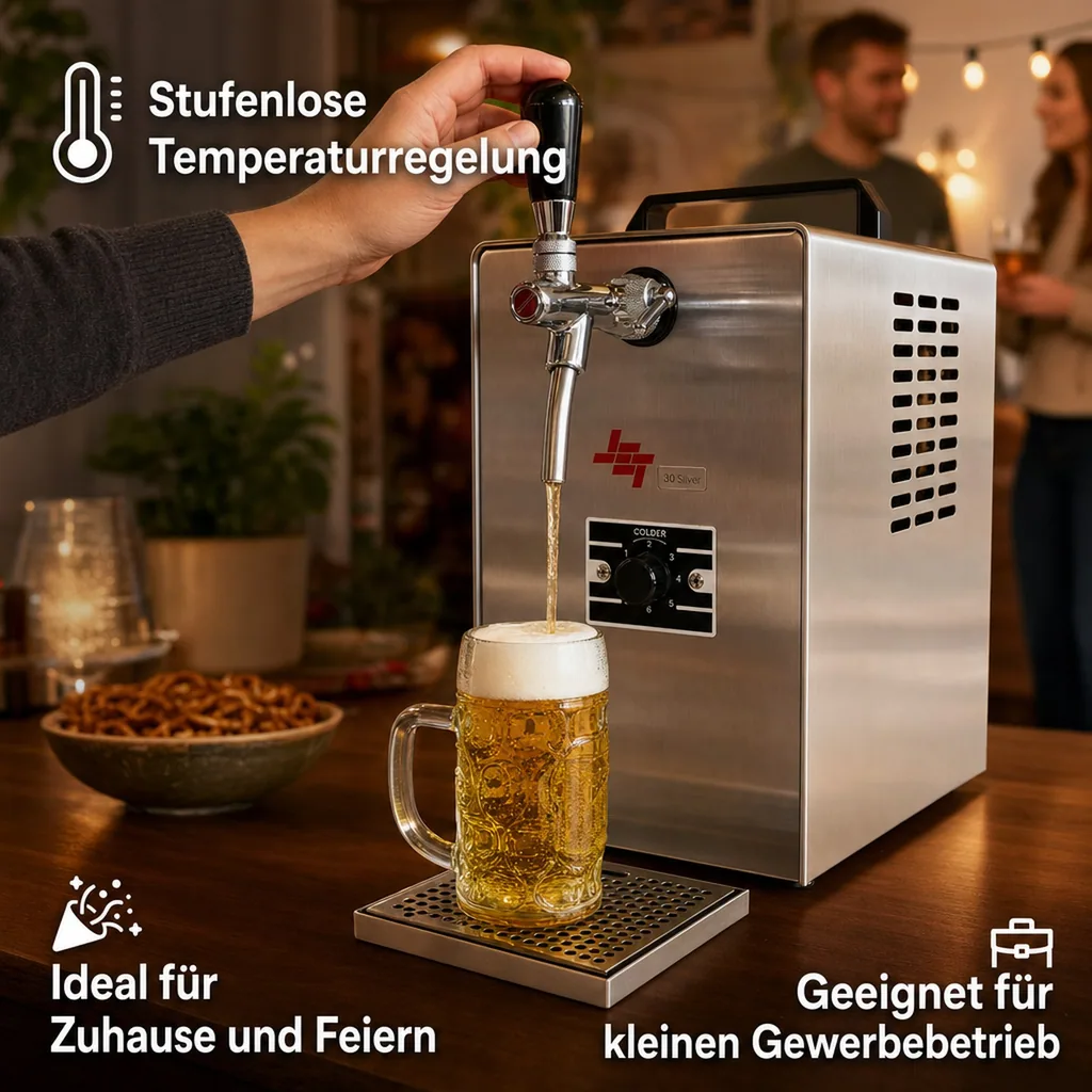 Zapfanlage JET 30 Bierzapfanlage, Bierkühler - Durchlaufkühler 1-leitig Trockenkühler, bis zu 35 Liter/h