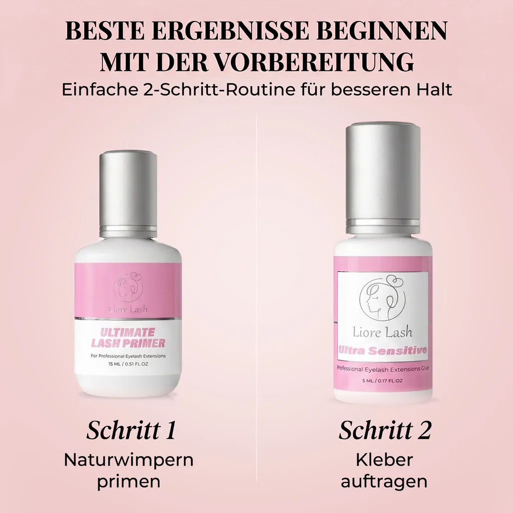 Ultra sensibles Wimpernkleber Liore Lash – Starker Halt Wimpernkleber, 3–4 Wochen Haltbarkeit, Kleber für Wimpernverlängerungen
