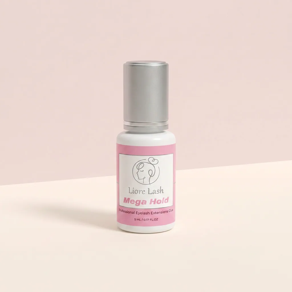 Wimpernverlängerungs-Kleber Liore Lash / Mega starker Halt 8 Wochen / 1 Sek. Schnelltrocknend/Schwarzer Kleber Profi-Zubehör für Classic Volume Wimpern