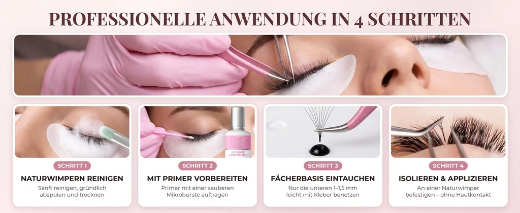 Extra starker Wimpernverlängerungs-Kleber Liore Lash – 0,5–1 Sek. Schnelltrocknend Lash-Kleber, Bis zu 10 Wochen Haltbarkeit, Schwarzer Profi-Kleber für Classic & Volume Wimpern, 5 ml