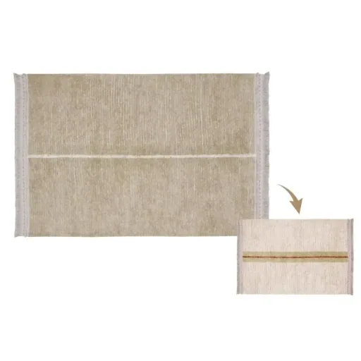 Lorena Canals waschbarer Wendeteppich "Reversible Duetto" beige, Größe: 140 x 200 cm