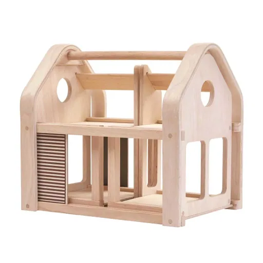 Plan Toys Puppenhaus zum Mitnehmen Holz natur