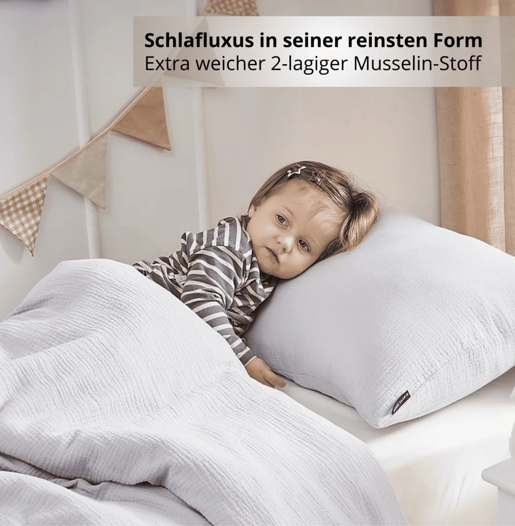 Alavya Home Kinderbettwäsche 135x100 cm Baumwolle - 2er-Set, Grau