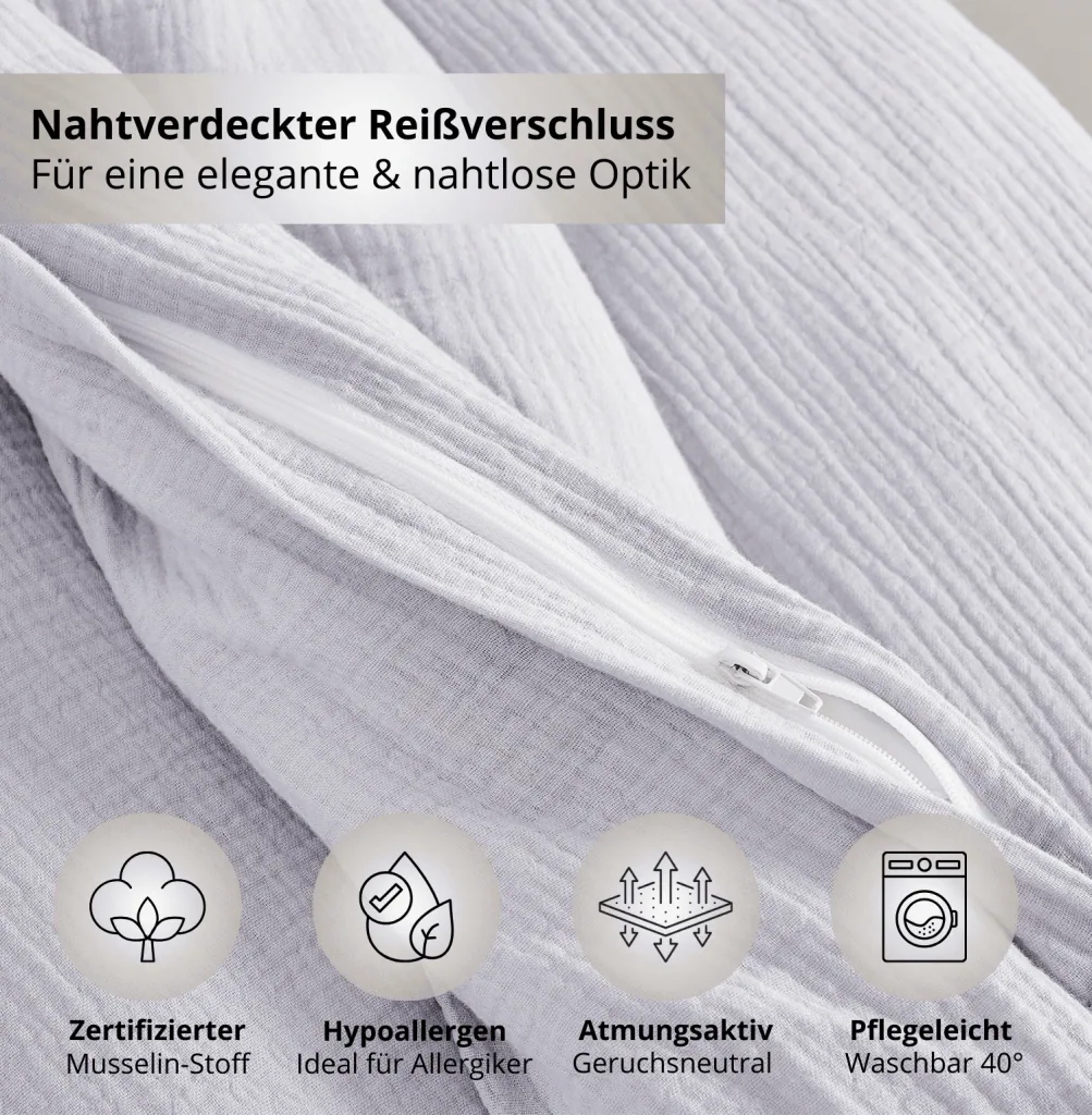 Alavya Home Kinderbettwäsche 135x100 cm Baumwolle - 2er-Set, Grau