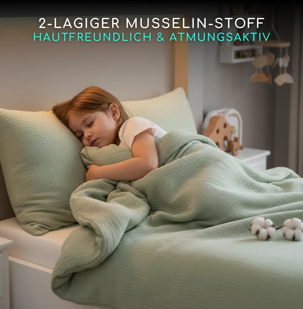Alavya Home Kinderbettwäsche 135x200 cm Baumwolle - 2er-Set, Khaki