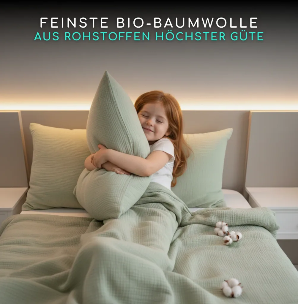 Alavya Home Kinderbettwäsche 135x200 cm Baumwolle - 2er-Set, Khaki