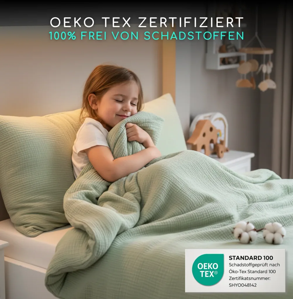 Alavya Home Kinderbettwäsche 135x200 cm Baumwolle - 2er-Set, Khaki