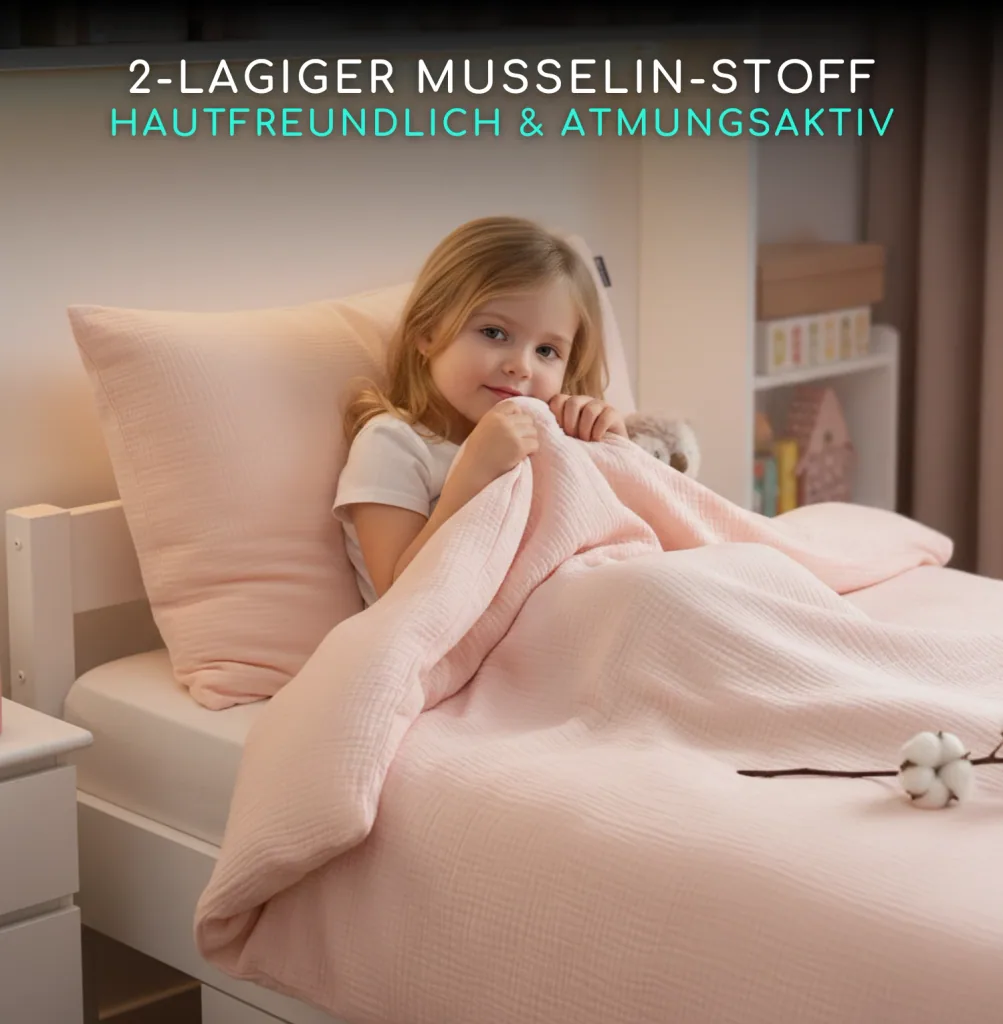 Alavya Home Kinderbettwäsche 135x100 cm Baumwolle - 2er-Set, Pink