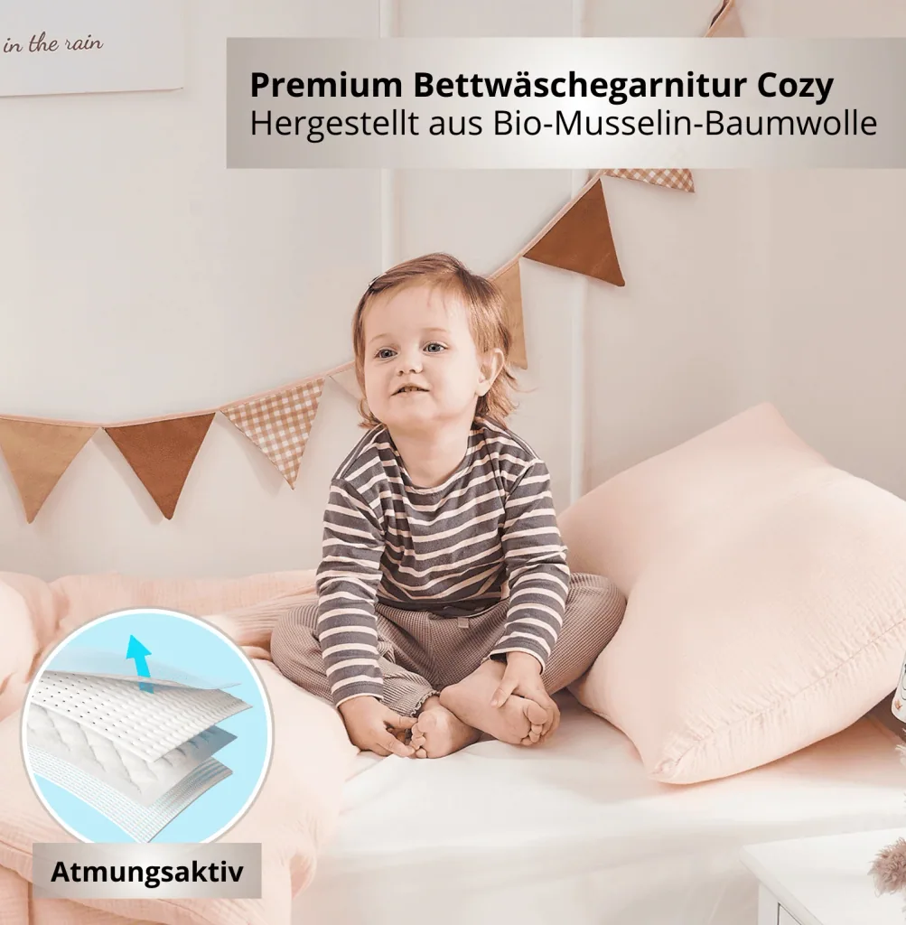 Alavya Home Kinderbettwäsche 135x200 cm Baumwolle - 2er-Set, Pink