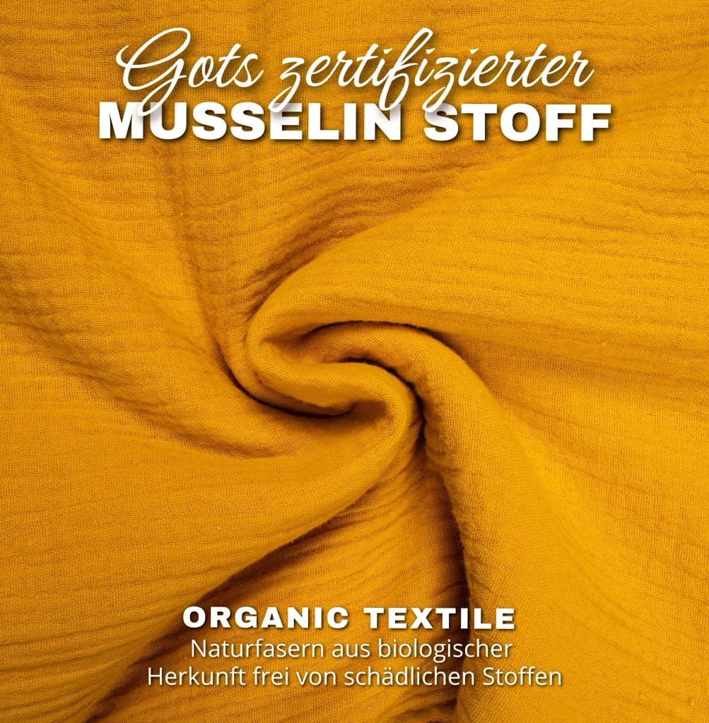 Alavya Home Deko-Set Musselin 125x350 cm Bio-Musselin Baumwolle - Senfgelb