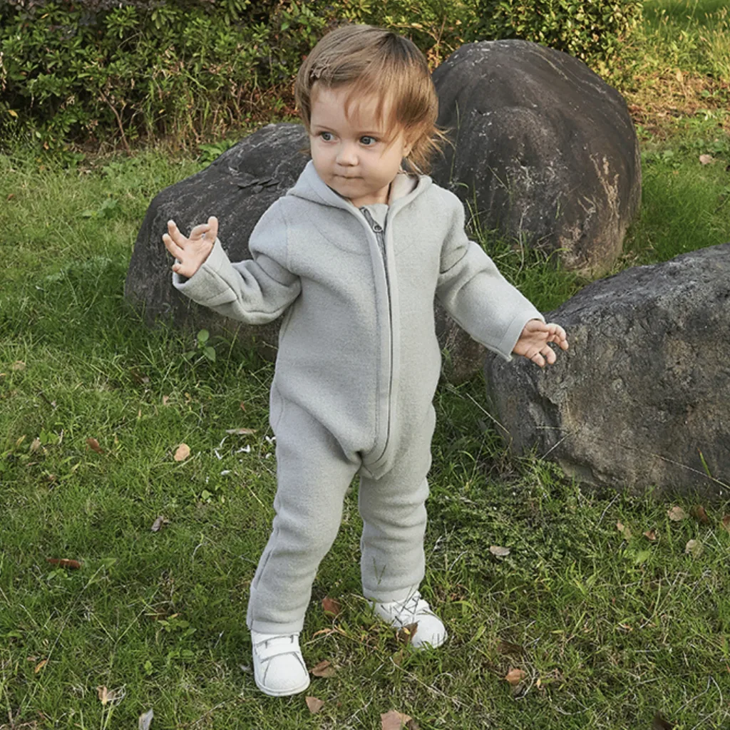 Alavya Home Walkoverall Bio-Schurwolle - Pastel Grau - 74/80