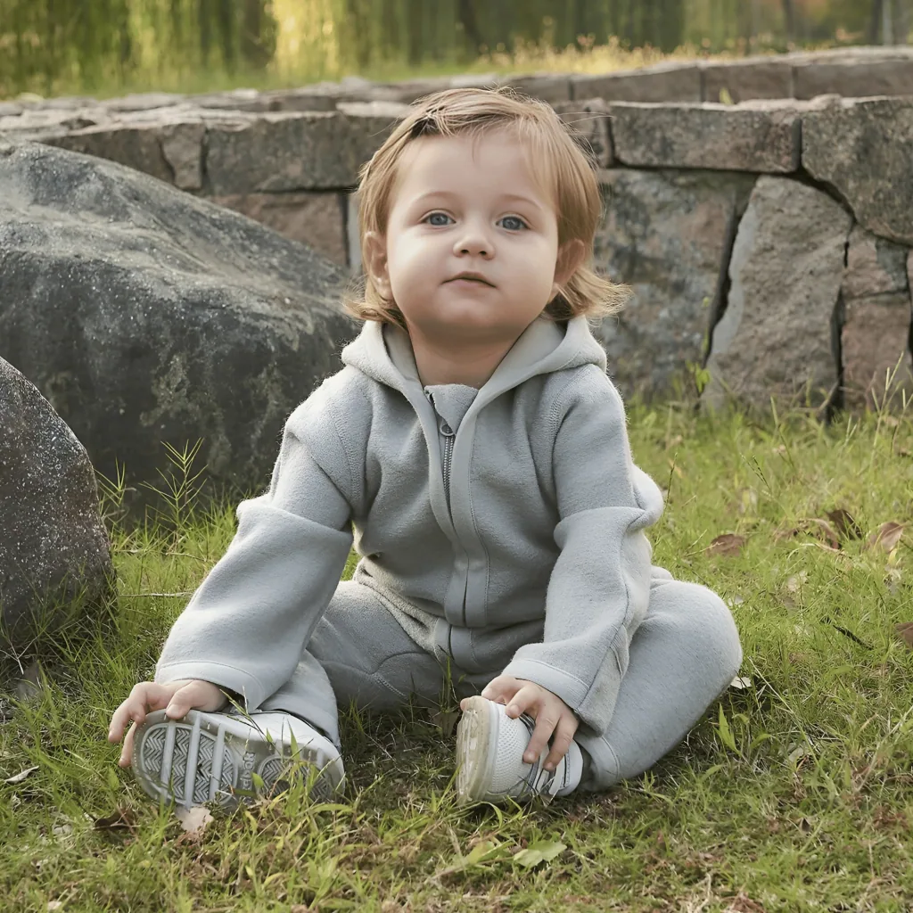 Alavya Home Walkoverall Bio-Schurwolle - Pastel Grau - 74/80