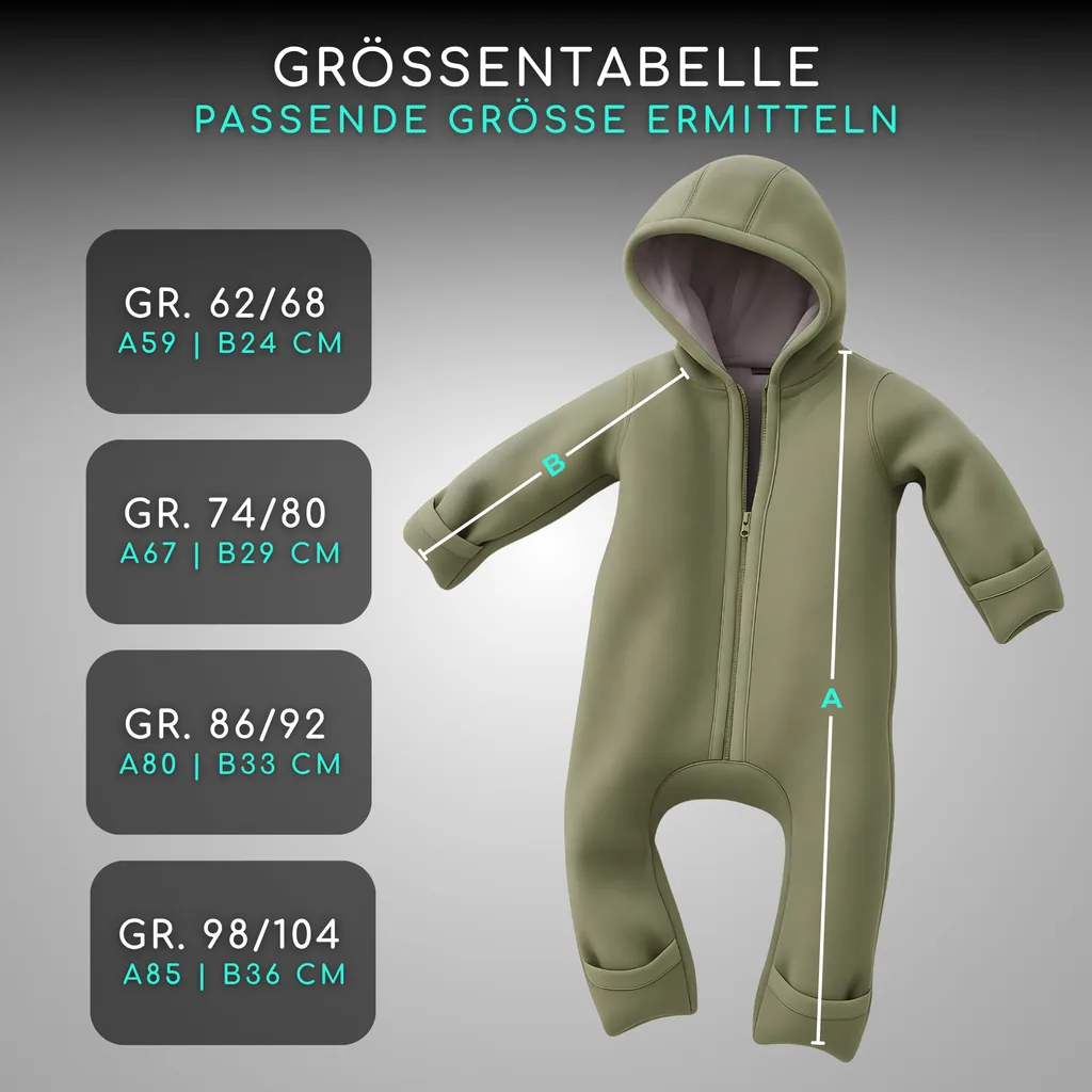 Alavya Home Walkoverall Bio-Schurwolle - Pastel Khaki - 62/68