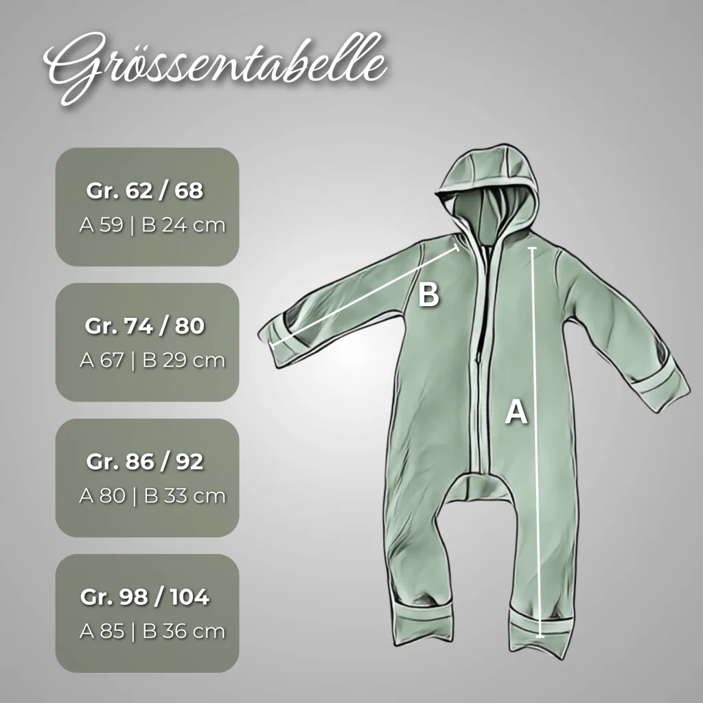 Alavya Home Walkoverall Bio-Schurwolle - Pastel Khaki - 98/104