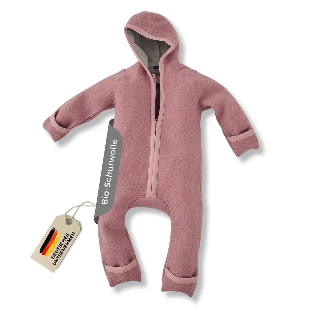 Alavya Home Walkoverall Bio-Schurwolle - Pastel Rosa - 62/68