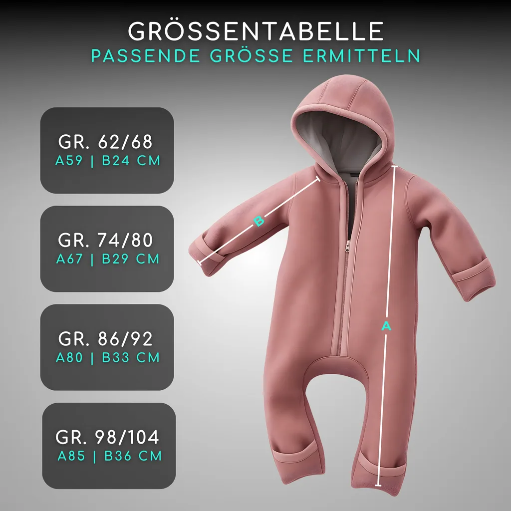 Alavya Home Walkoverall Bio-Schurwolle - Pastel Rosa - 62/68