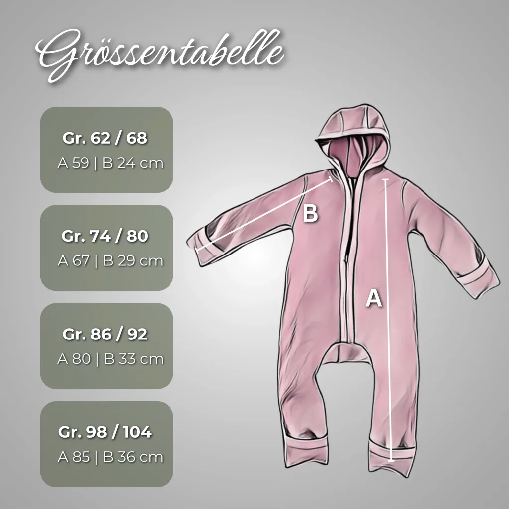 Alavya Home Walkoverall Bio-Schurwolle - Pastel Rosa - 62/68