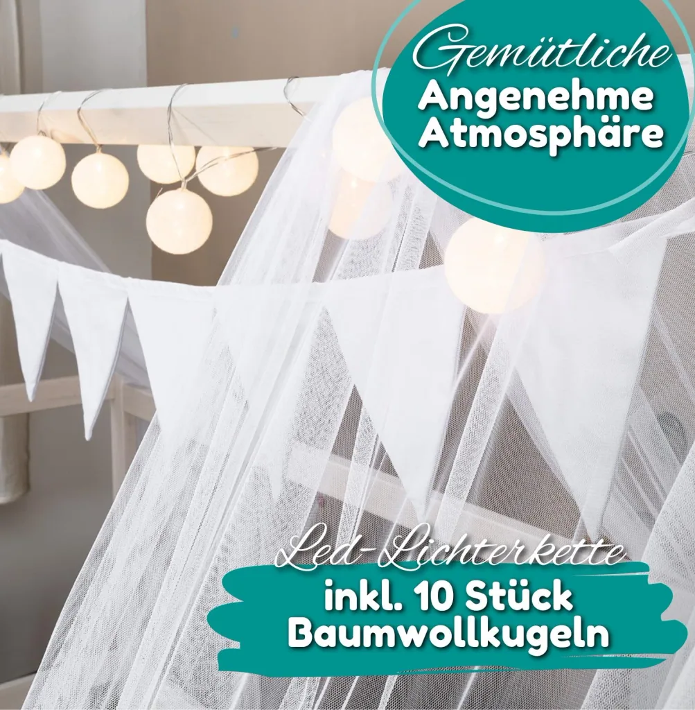 Alavya Home Hausbett Deko-Set 150x350 cm Polyester / Bio-Baumwolle - 2er-Set, Weiß