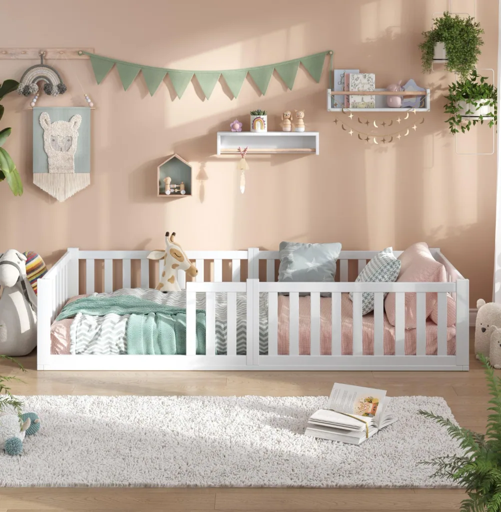 Alavya Home Bodenbett TITAN mit Matratze 80 x 160 cm - FSC 100%