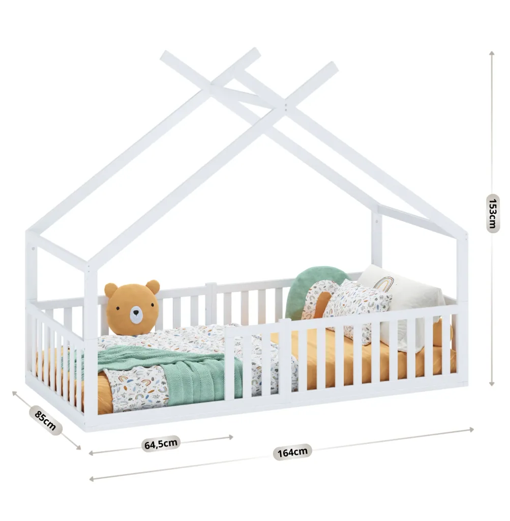 Alavya Home Bodenbett DREAM 80x160 cm Buche - Khaki