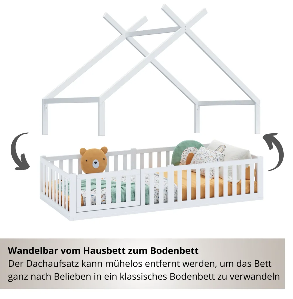 Alavya Home Bodenbett DREAM 80x160 cm Buche - Khaki